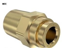 23-14392-001 - Freightliner Pipe Fitting - Connector, Straight, Push-to-Connect, 0.25 Male PT to 0.25 NT (1/4 x 1/4)